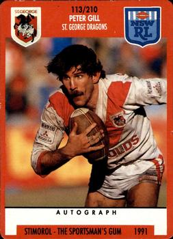 1991 Stimorol NRL #113 Peter Gill Front